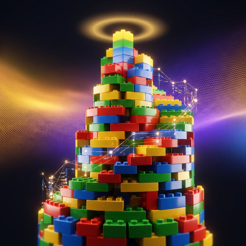 Pack PRO Método Brick Flip: torre de bloques de construcción compatibles con aura dorada premium